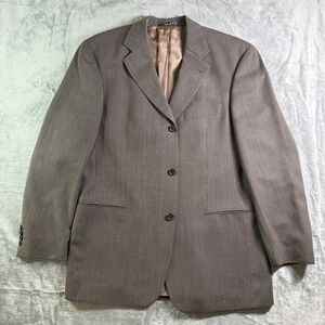 Hugo Boss Blazer Sport Coat Houndstooth Made in USA Three Button 42R Virgin Wool